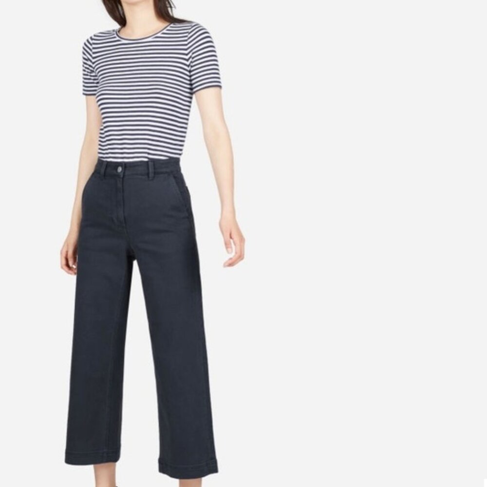 Everlane Wide Leg Crop Navy
